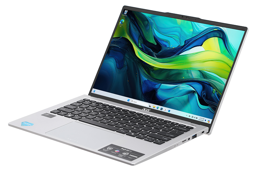 Laptop Acer Swift Go 14 AI 73 71ZX - NX.KSLSV.002 (Ultra 7 155H, 16GB, 512GB, 2.8K, Win11) Màu Bạc