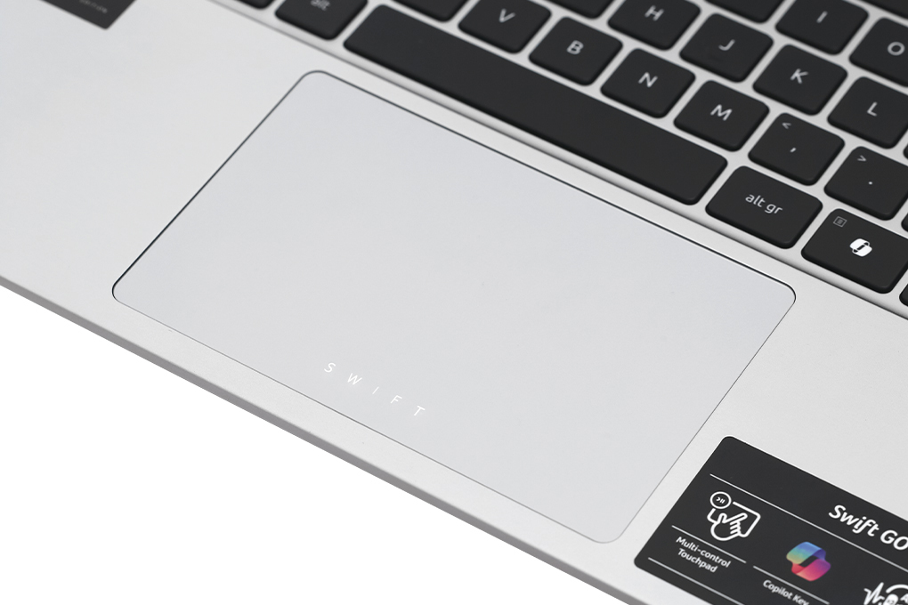 Laptop Acer Swift Go 14 AI 73 71ZX - NX.KSLSV.002 (Ultra 7 155H, 16GB, 512GB, 2.8K, Win11) Màu Bạc