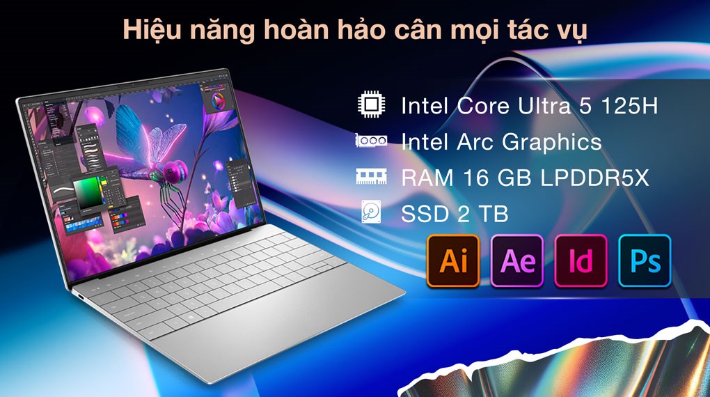 Laptop Dell XPS 13 9340 Ultra 5 125H/16GB/2TB/120Hz/OfficeHS/Win11 (XPSU5002W1)
