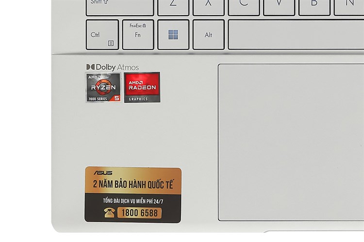 Laptop Asus Vivobook S 14 OLED M5406NA R5 7535HS/16GB/512GB/120Hz/Win11 (PP074W) Màu Bạc