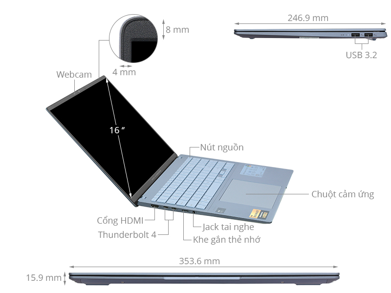 Asus Vivobook S 16 OLED S5606MA - MX050W (Ultra 5 125H, 16GB, 512GB, 3.2K OLED 120Hz, Win11)