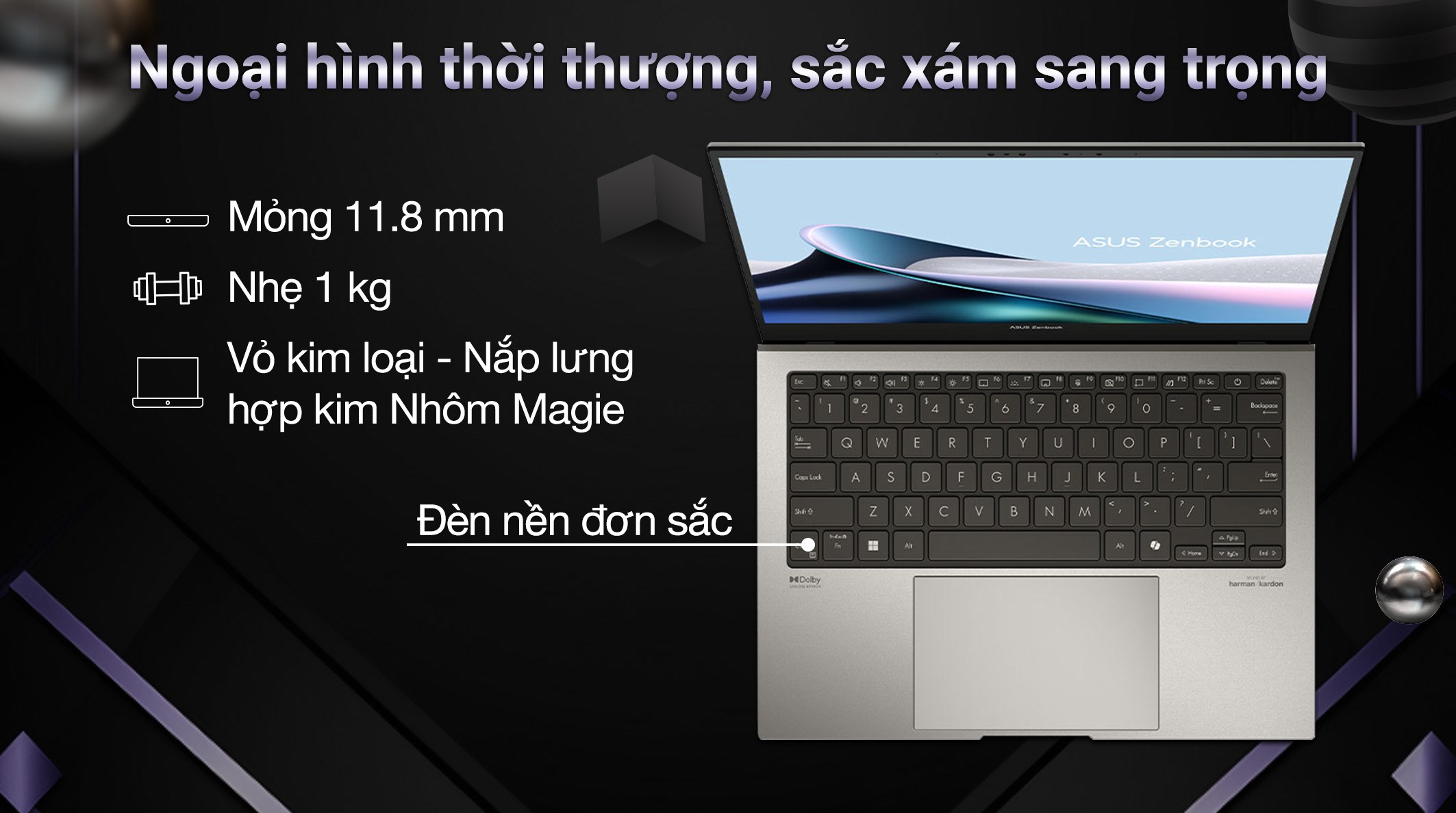 Laptop Asus Zenbook S 13 OLED UX5304MA Ultra 7 155U/32GB/1TB/Win11 (NQ117W)