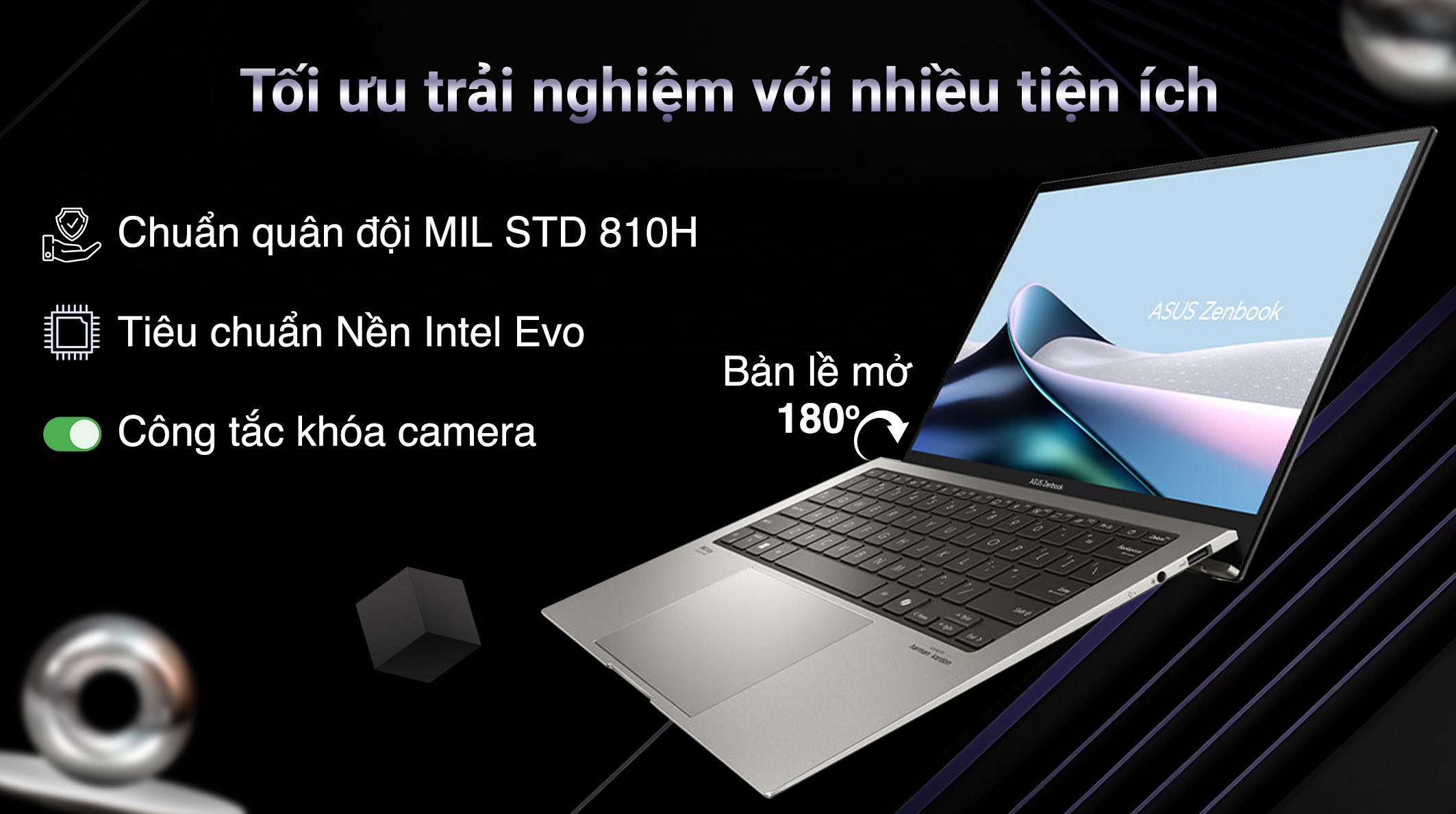 Laptop Asus Zenbook S 13 OLED UX5304MA Ultra 7 155U/32GB/1TB/Win11 (NQ117W)