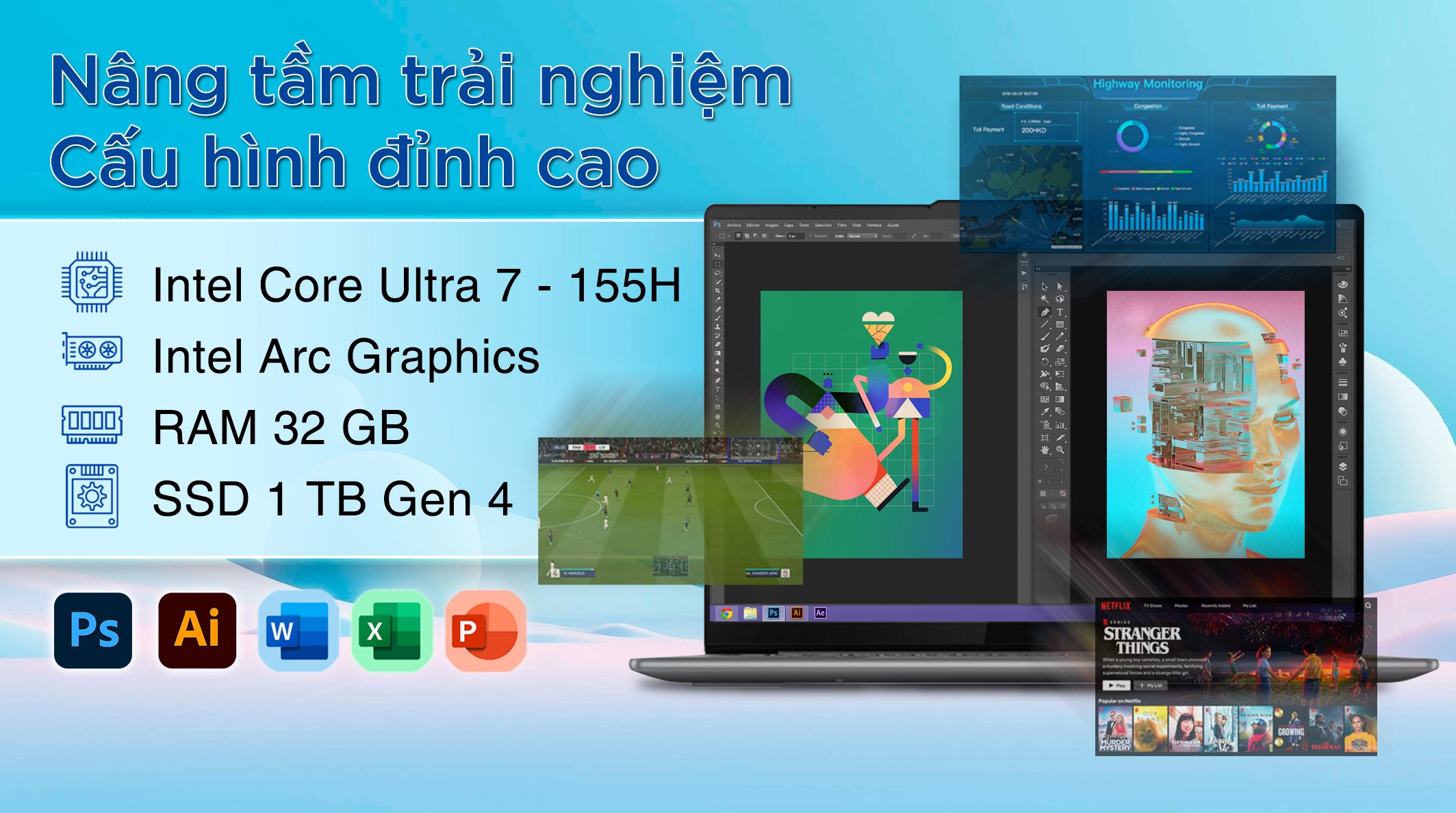 Laptop Lenovo Yoga Slim 7 14IMH9 Ultra 7 155H (83CV001VVN) - Cấu hình, hiệu năng