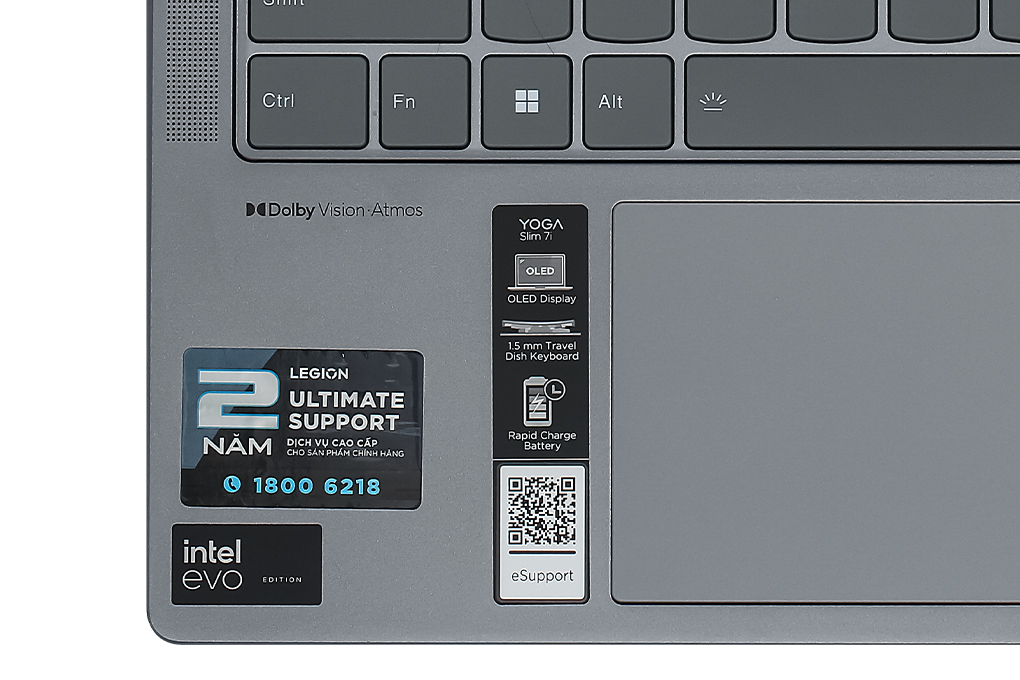 Laptop Lenovo Yoga 7 14IMH9 - 83CV001VVN (Ultra7, 32GB, 1TB, WUXGA OLED, OfficeHS, Win11) Màu Xám