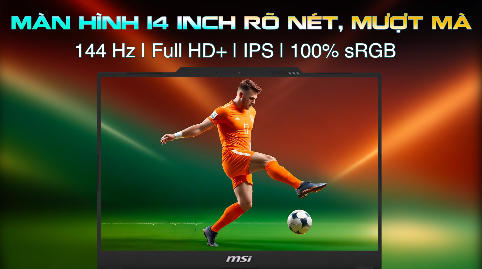 Laptop MSI Gaming Cyborg 14 A13VE - 090VN (i7 13620H, 16GB, 512GB, RTX 4050 6GB, Full HD+ 144Hz, Win11)