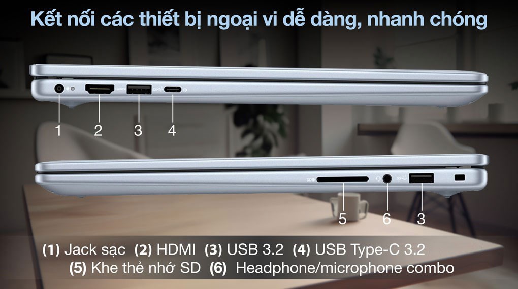 Laptop Dell Inspiron 14 5440 - 7FN5J (Core 7 150U, 16GB, 1TB, Full HD+, OfficeHS, Win11)