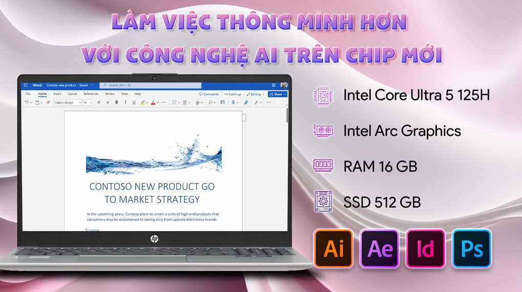 Laptop HP 15 fd1064TU Ultra 5 125H/16GB/512GB/Win11 (9Z2Y2PA)