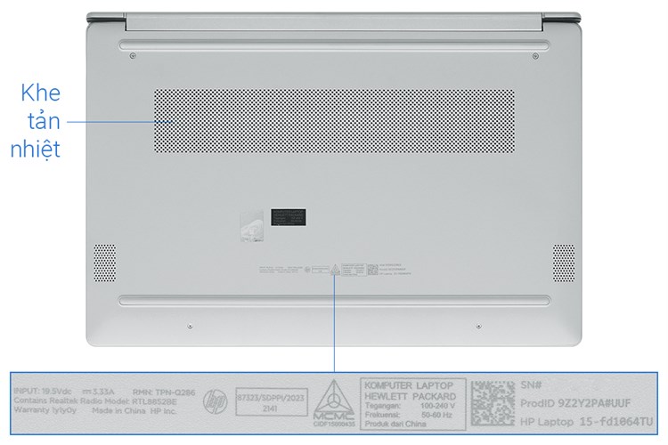 Laptop HP 15 fd1064TU Ultra 5 125H/16GB/512GB/Win11 (9Z2Y2PA) Màu Bạc