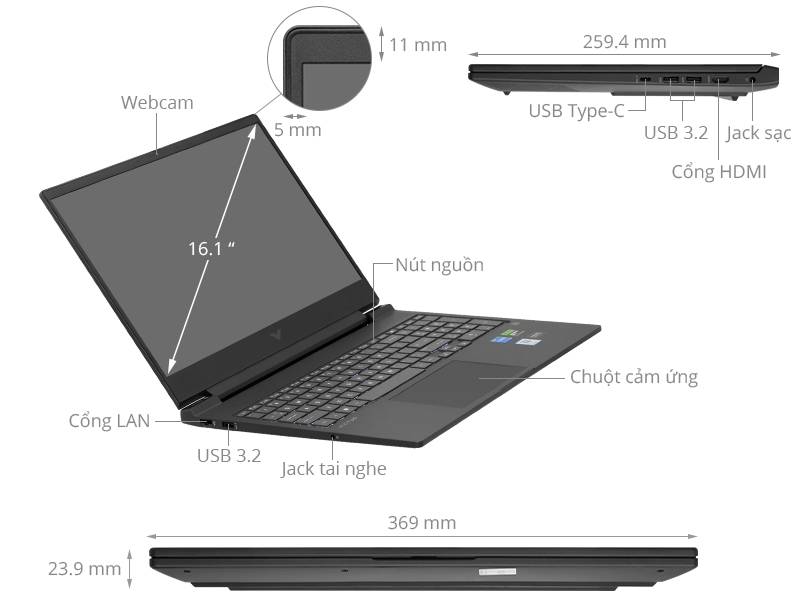 HP Gaming VICTUS 16 s0078AX - 8C5N7PA (R5 7640HS, 16GB, 512GB, RTX 3050 6GB, Full HD 144Hz, Win11)