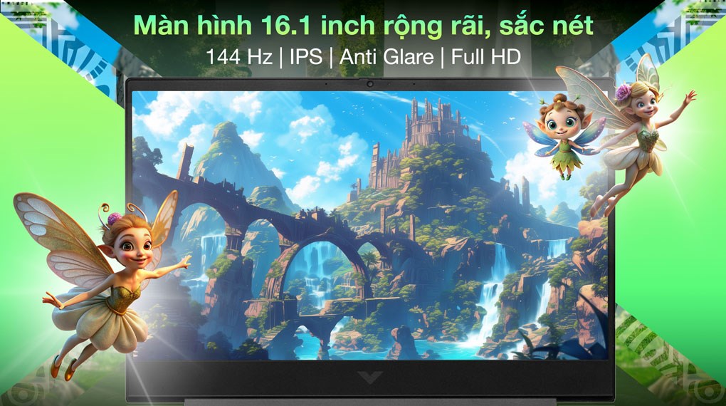 Laptop HP Gaming VICTUS 16 s0078AX - 8C5N7PA (R5 7640HS, 16GB, 512GB, RTX 3050 6GB, Full HD 144Hz, Win11)