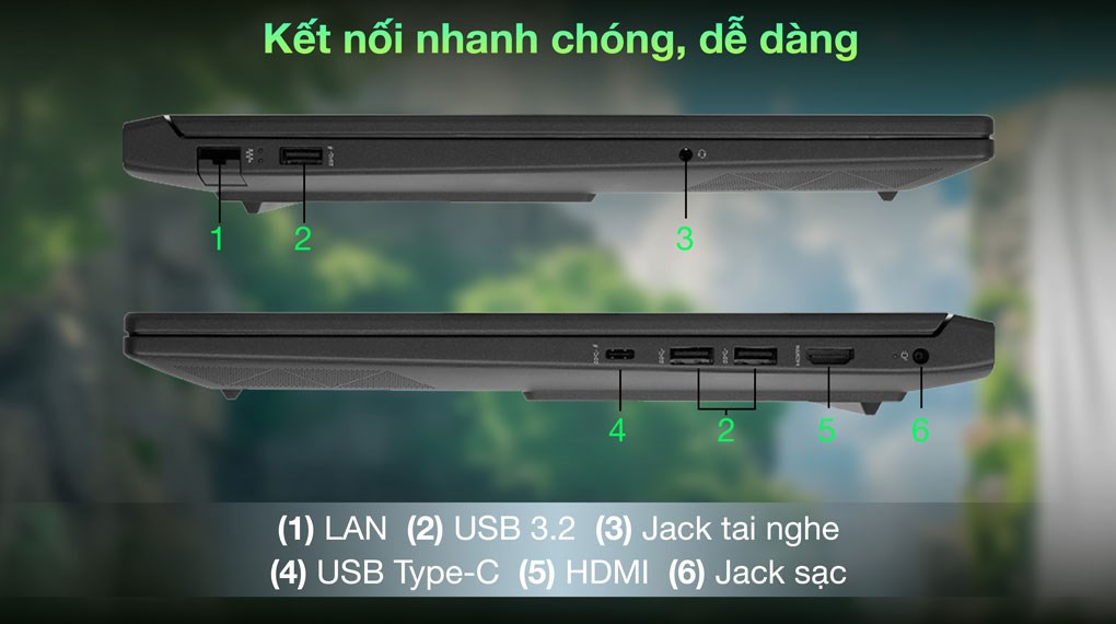 Laptop HP Gaming VICTUS 16 s0078AX - 8C5N7PA (R5 7640HS, 16GB, 512GB, RTX 3050 6GB, Full HD 144Hz, Win11)