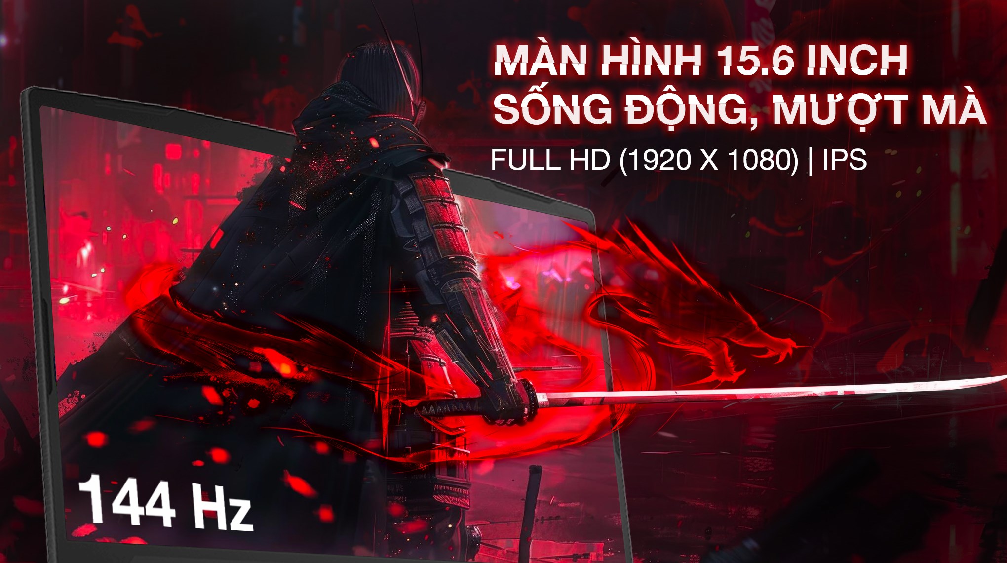 Laptop MSI Gaming Katana 15 B13UDXK - 2077VN (i7 13620H, 16GB, 1TB, RTX 3050 6GB, Full HD 144Hz, Win11)