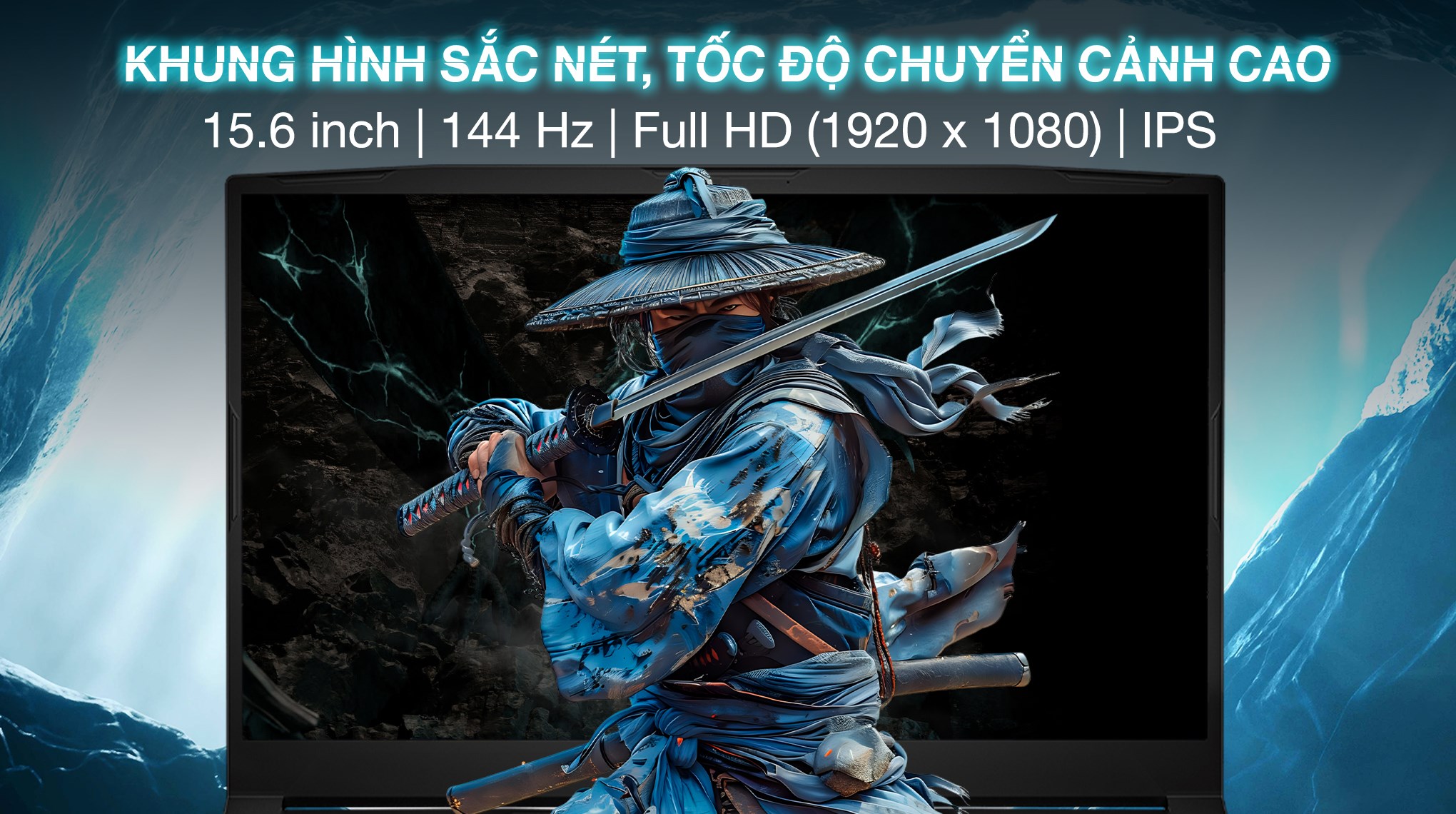 Laptop MSI Gaming Katana A15 AI B8VG - 465VN (R7 8845HS, 16GB, 1TB, RTX 4070 8GB, Full HD 144Hz, Win11)