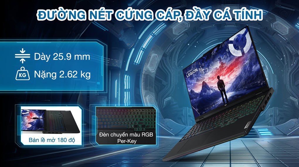 Laptop Lenovo Gaming Legion Pro 7 16IRX9H i9 14900HX/32GB/1TB/16GB RTX4090/240Hz/Win11 (83DE001MVN)