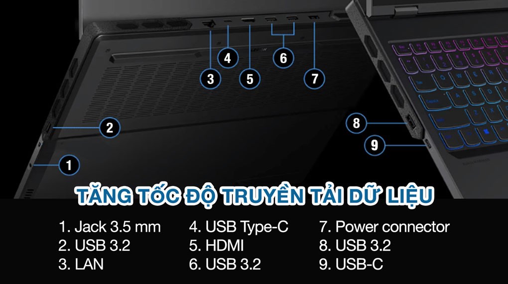 Laptop Lenovo Gaming Legion Pro 7 16IRX9H i9 14900HX/32GB/1TB/16GB RTX4090/240Hz/Win11 (83DE001MVN)