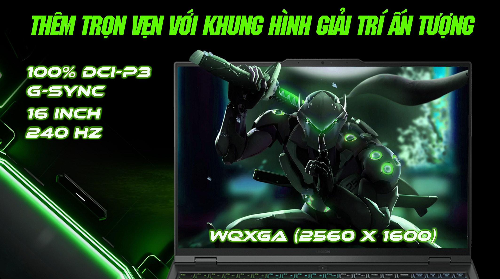 Laptop Lenovo Gaming Legion Pro 5 16IRX9 - 83DF0046VN (i9 14900HX, 32GB, 1TB, RTX 4070 8GB, WQXGA 240Hz, Win11)