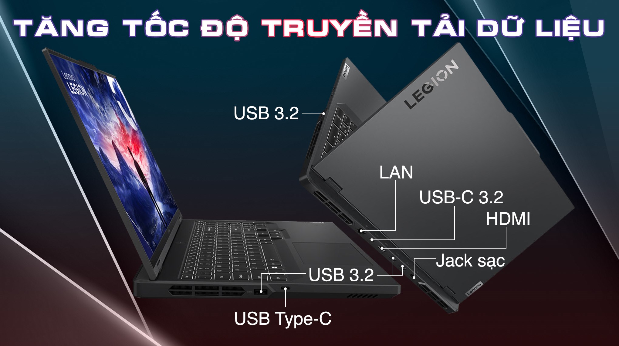 Laptop Lenovo Gaming Legion Pro 5 16IRX9 - 83DF0047VN (i9 14900HX, 32GB, 1TB, RTX 4060 8GB, WQXGA 240Hz, Win11)