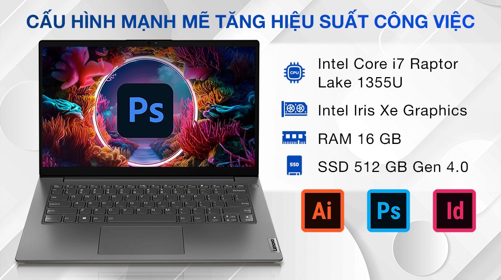 Laptop Lenovo V14 G4 - 83A00012VN (i7 1355U, 16GB, 512GB, Full HD, Win11)