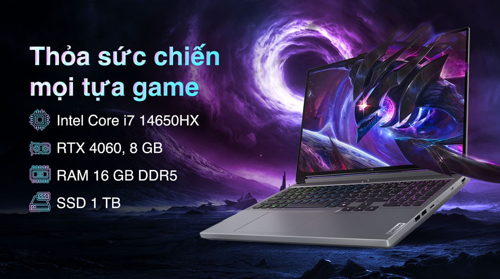 Laptop Lenovo Gaming Legion 5 16IRX9 i7 14650HX/16GB/1TB/8GB RTX4060/165Hz/Win11 (83DG0051VN)