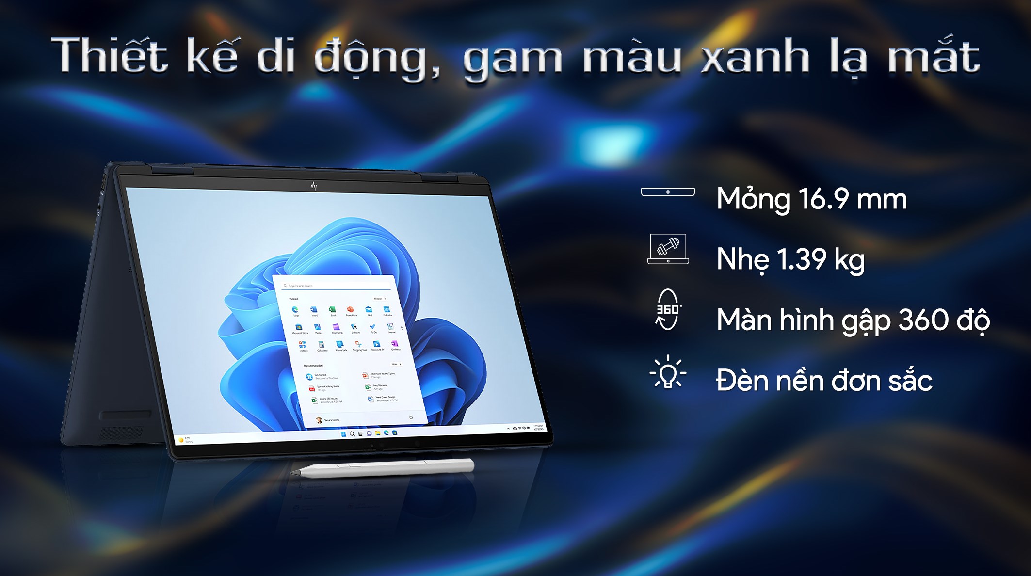 Laptop HP Envy X360 14 fc0085TU Ultra 7 155U/32GB/512GB/Win11 (A19BVPA)