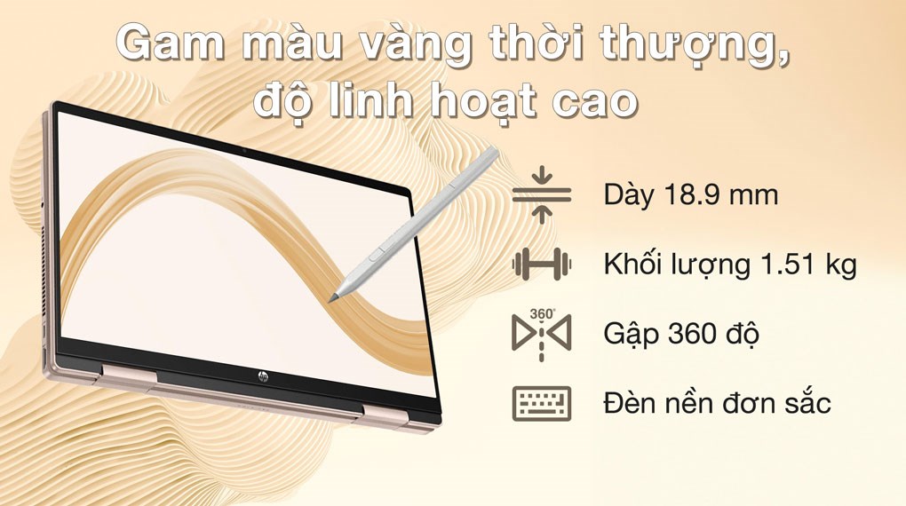 Laptop HP Pavilion X360 14 ek2024TU - 9Z2V6PA (Core 5 120U, 16GB, 512GB, Full HD, Cảm ứng, Win11)