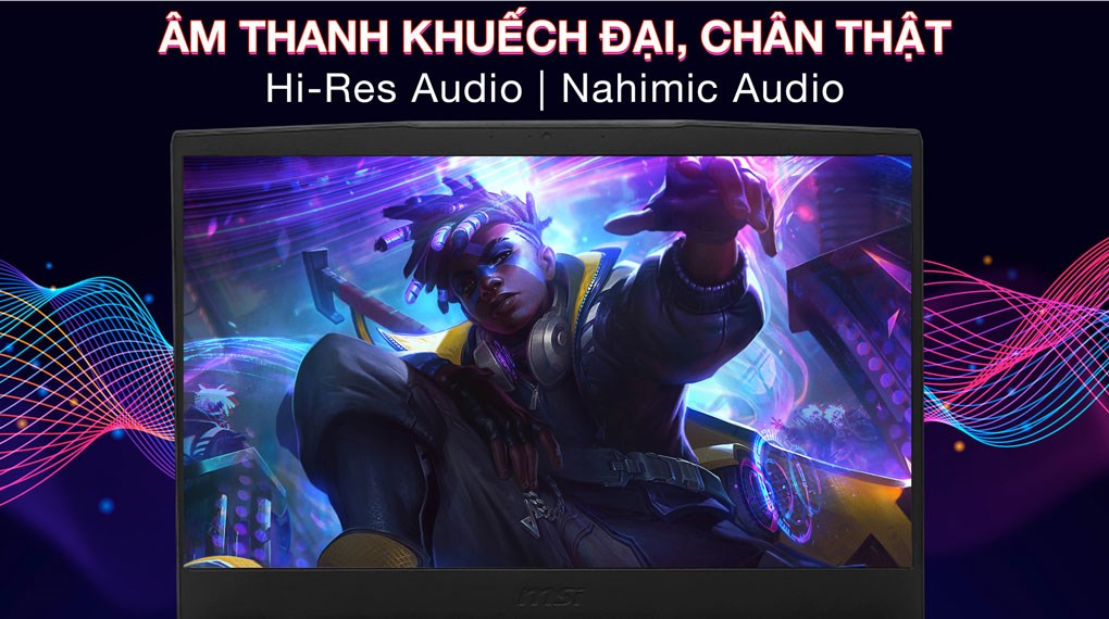 Laptop MSI Gaming GF63 Thin 12VE - 460VN (i5 12450H, 16GB, 512GB, RTX 4050 6GB, Full HD 144Hz, Win11)