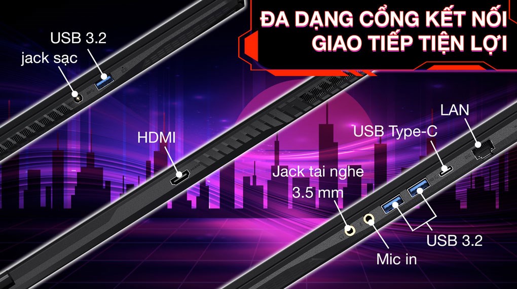 Laptop MSI Gaming GF63 Thin 12VE - 460VN (i5 12450H, 16GB, 512GB, RTX 4050 6GB, Full HD 144Hz, Win11)