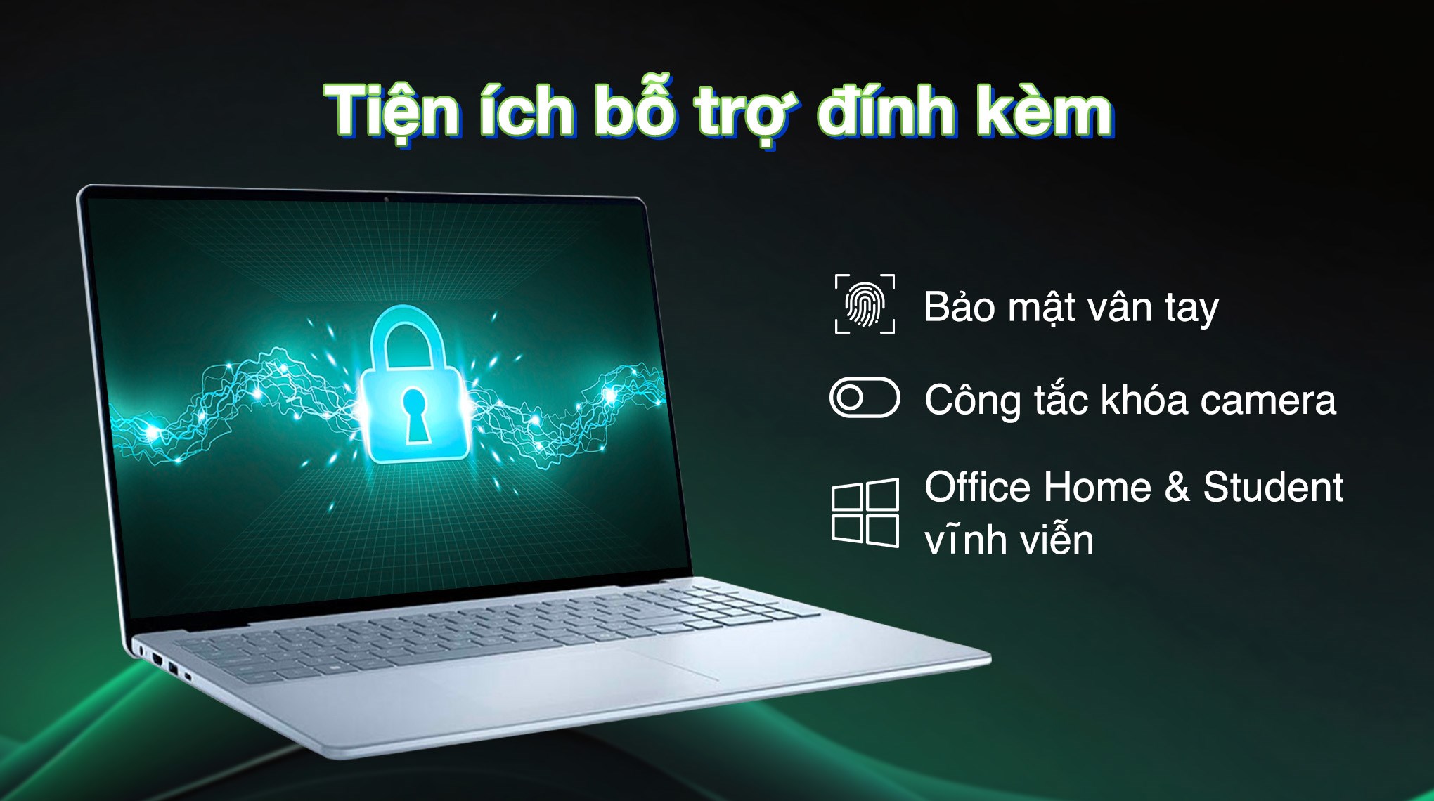 Laptop Dell Inspiron 16 5640 - N5640-C7U161W11IBU (Core 7 150U, 16GB, 1TB, Full HD+, OfficeHS, Win11)