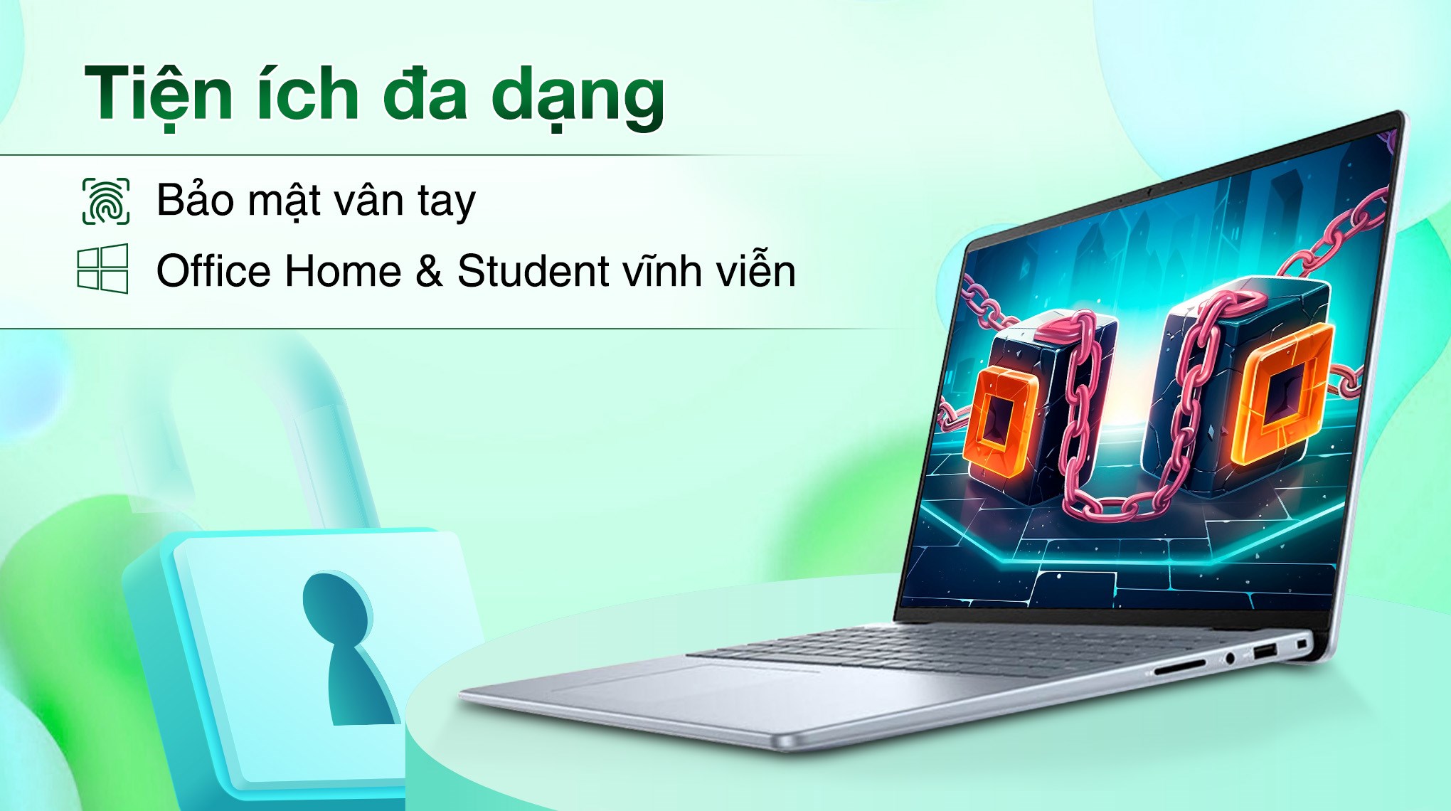 Laptop Dell Inspiron 16 5640 - N6I7512W1 (Core 7 150U, 16GB, 1TB, MX570A 2GB, 2.5K 120Hz, OfficeHS, Win11)