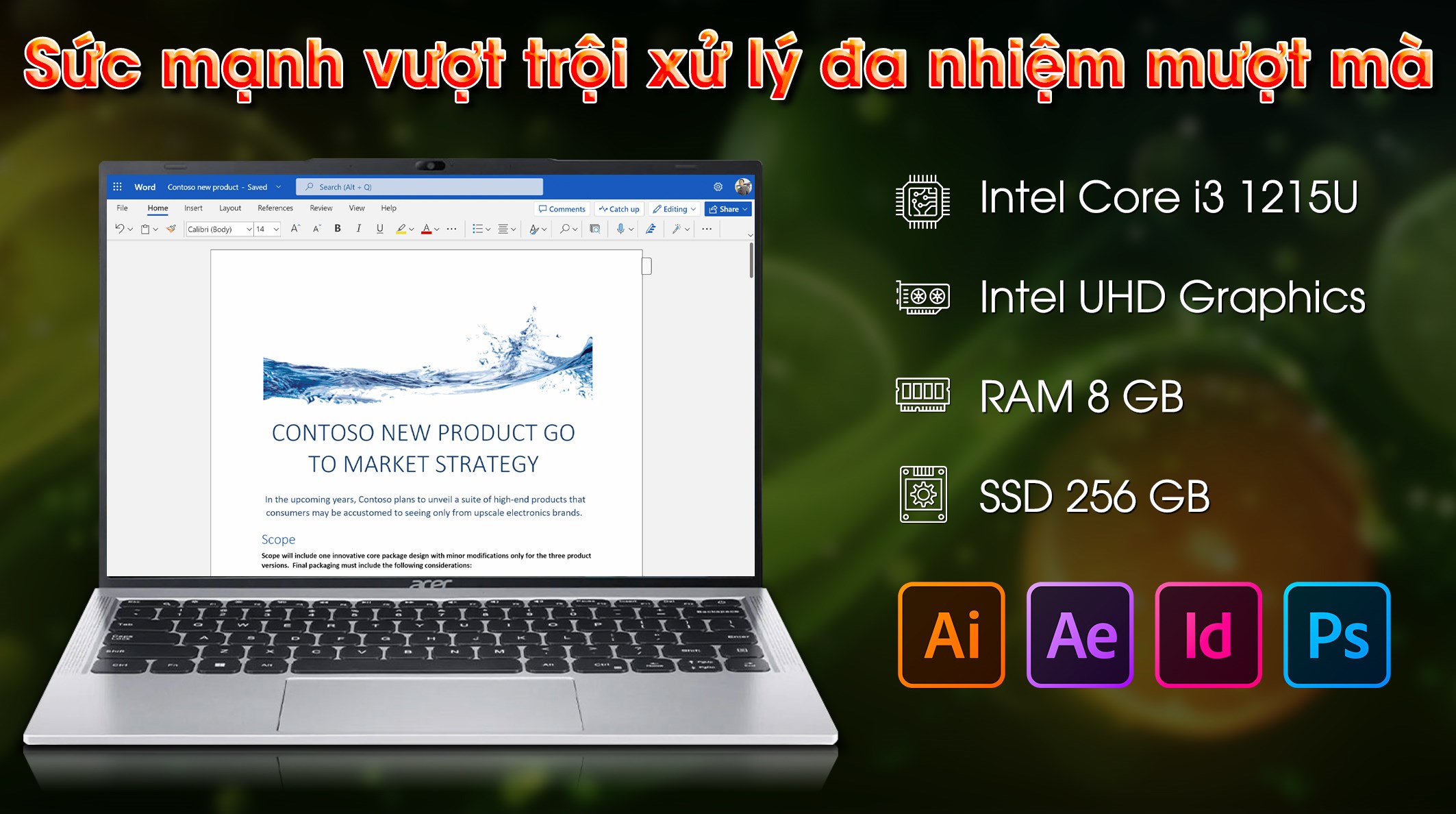 Laptop Acer Aspire Lite 14 51M 36MH - NX.KTVSV.001 (i3 1215U, 8GB, 256GB, Full HD+, Win11)