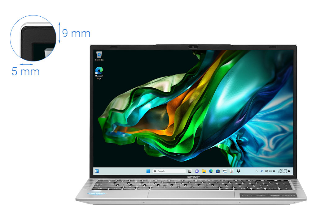 Laptop Acer Aspire Lite 14 51M 36PN - NX.KTWSV.001 (i3 1215U, 8GB, 512GB, Full HD+, Win11) Màu Bạc