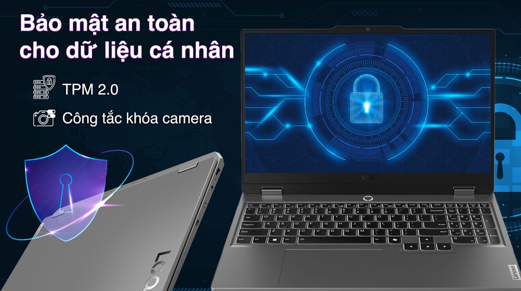 Laptop Lenovo Gaming LOQ 15ARP9 - 83JC0040VN (R7 7435HS, 24GB, 512GB, RTX 4050 6GB, Full HD 144Hz, Win11)