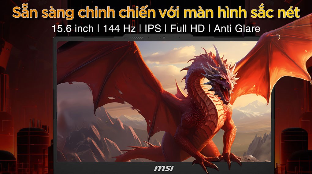 Laptop MSI Gaming Cyborg 15 A13VFK - 876VN (i7 13620H, 16GB, 512GB, RTX 4060 8GB, Full HD 144Hz, Win11)