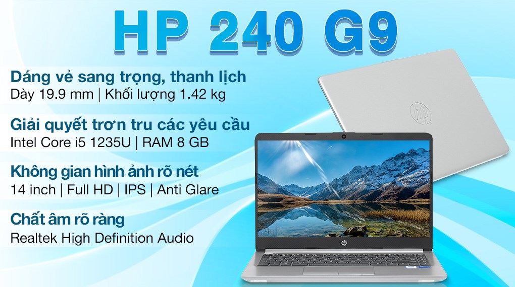 Laptop HP 240 G9 i5 1235U/8GB/512GB/Win11 (9E5W3PT)