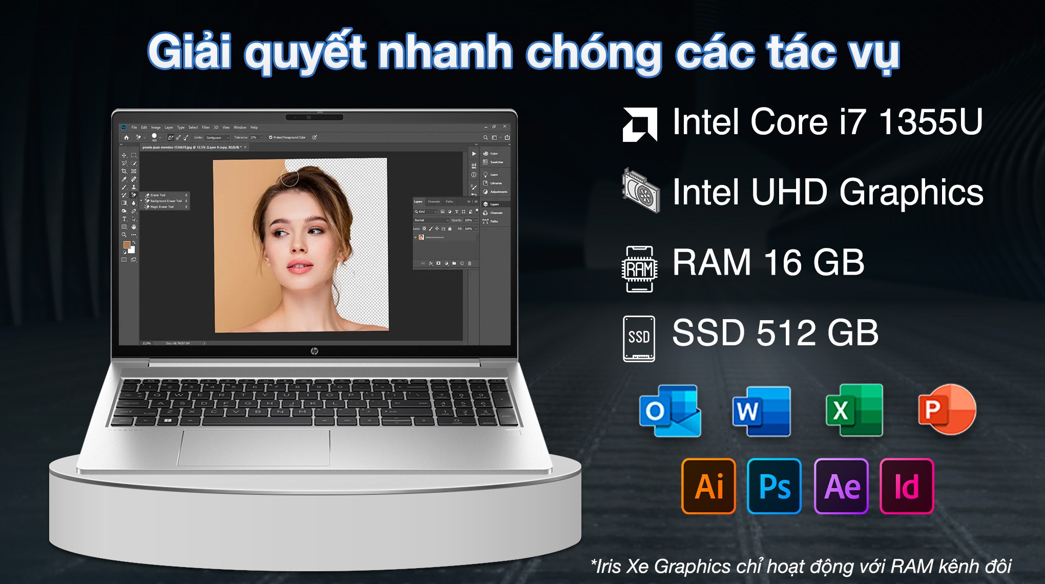 Laptop HP Probook 450 G10 - 9H8H1PT (i7 1355U, 16GB, 512GB, Full HD, Win11)