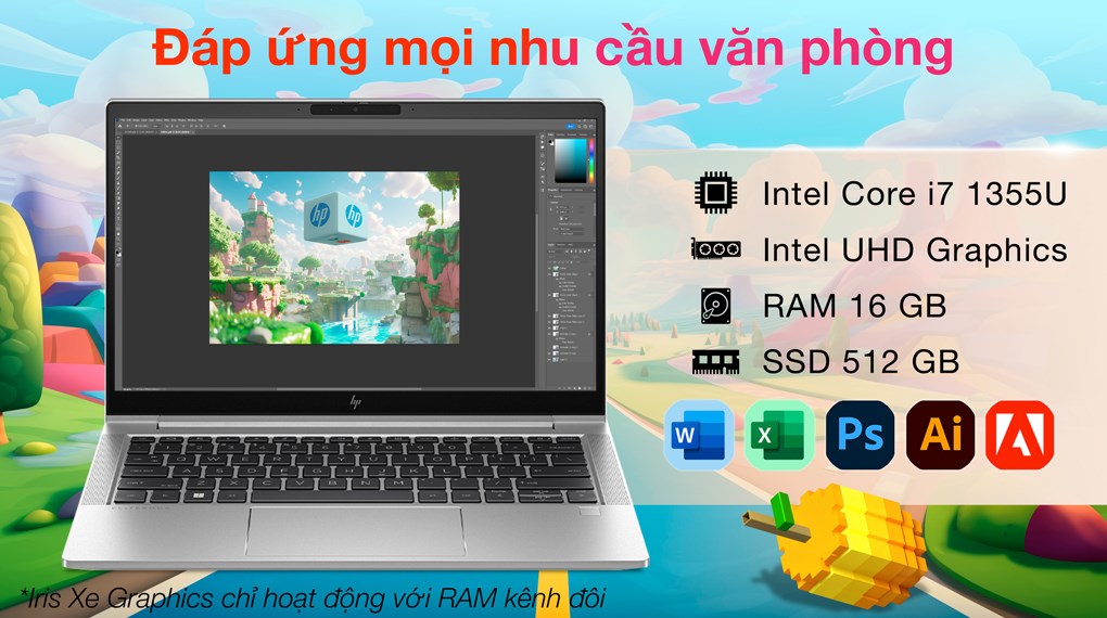 Laptop HP Elitebook 630 G10 - 9H1N9PT (i7 1355U, 16GB, 512GB, Full HD, Win11)