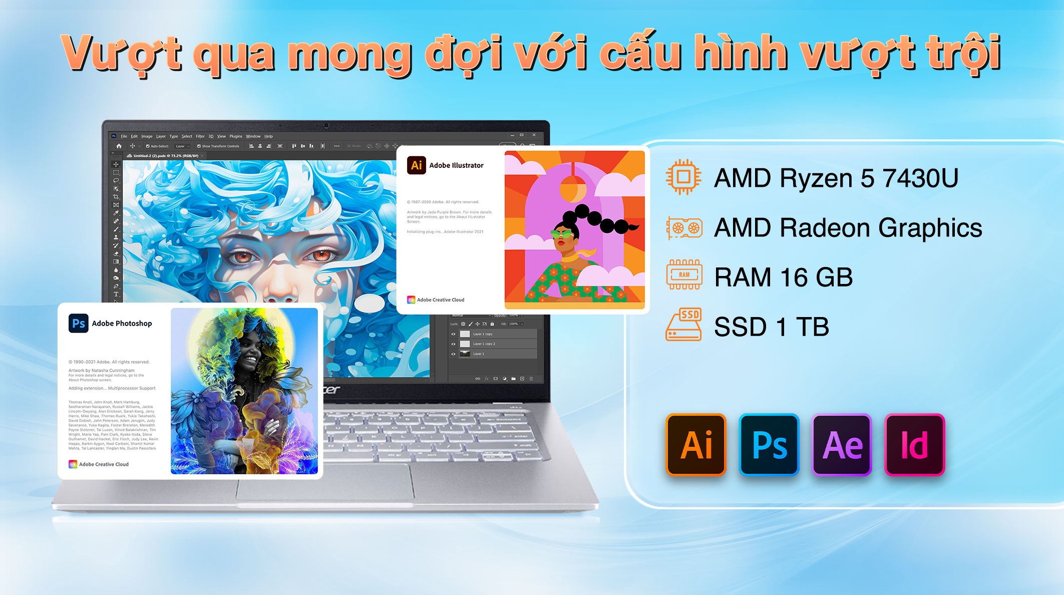 Laptop Acer Swift Go 14 41 R251 - NX.KG3SV.005 (R5 7430U, 16GB, 1TB, Full HD, Win11)