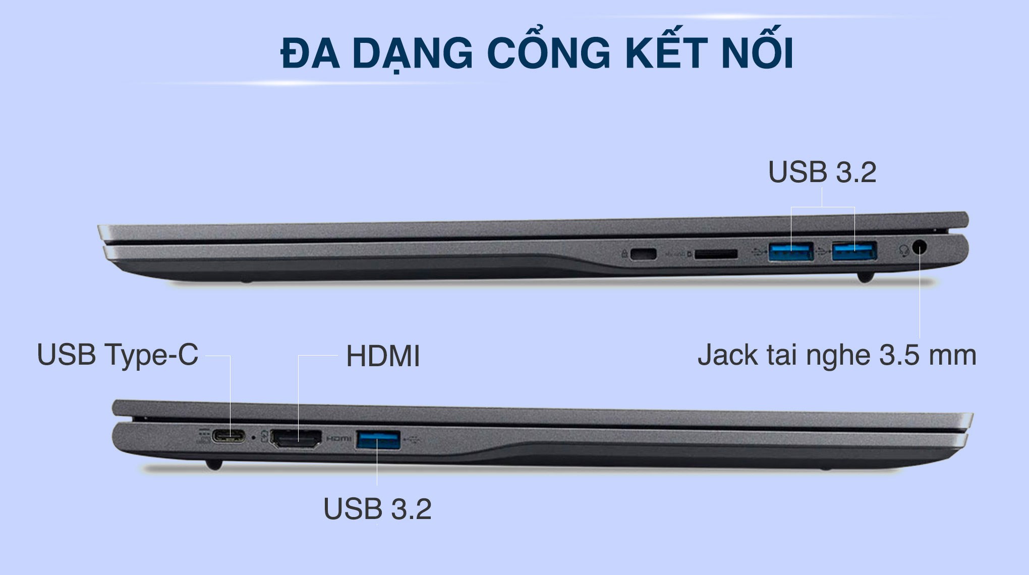 Laptop Acer Aspire Lite AL16 51P 596H - NX.KWZSV.002 (i5 1235U, 8GB, 512GB, WUXGA, Win11)