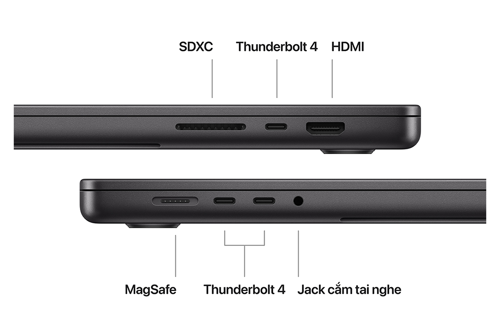 Laptop MacBook Pro 16 inch M3 Max 64GB /2TB 40GPU (Z1CM0003Z) Màu Đen