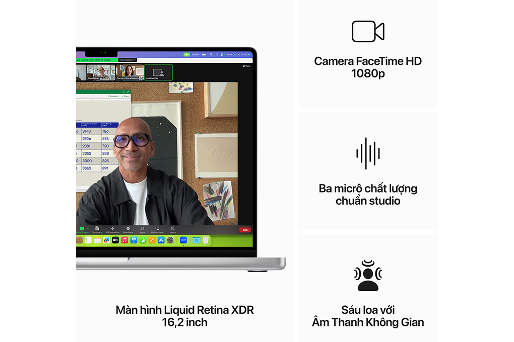 Laptop Apple MacBook Pro 16 inch M3 Max 64GB/1TB Màu Bạc