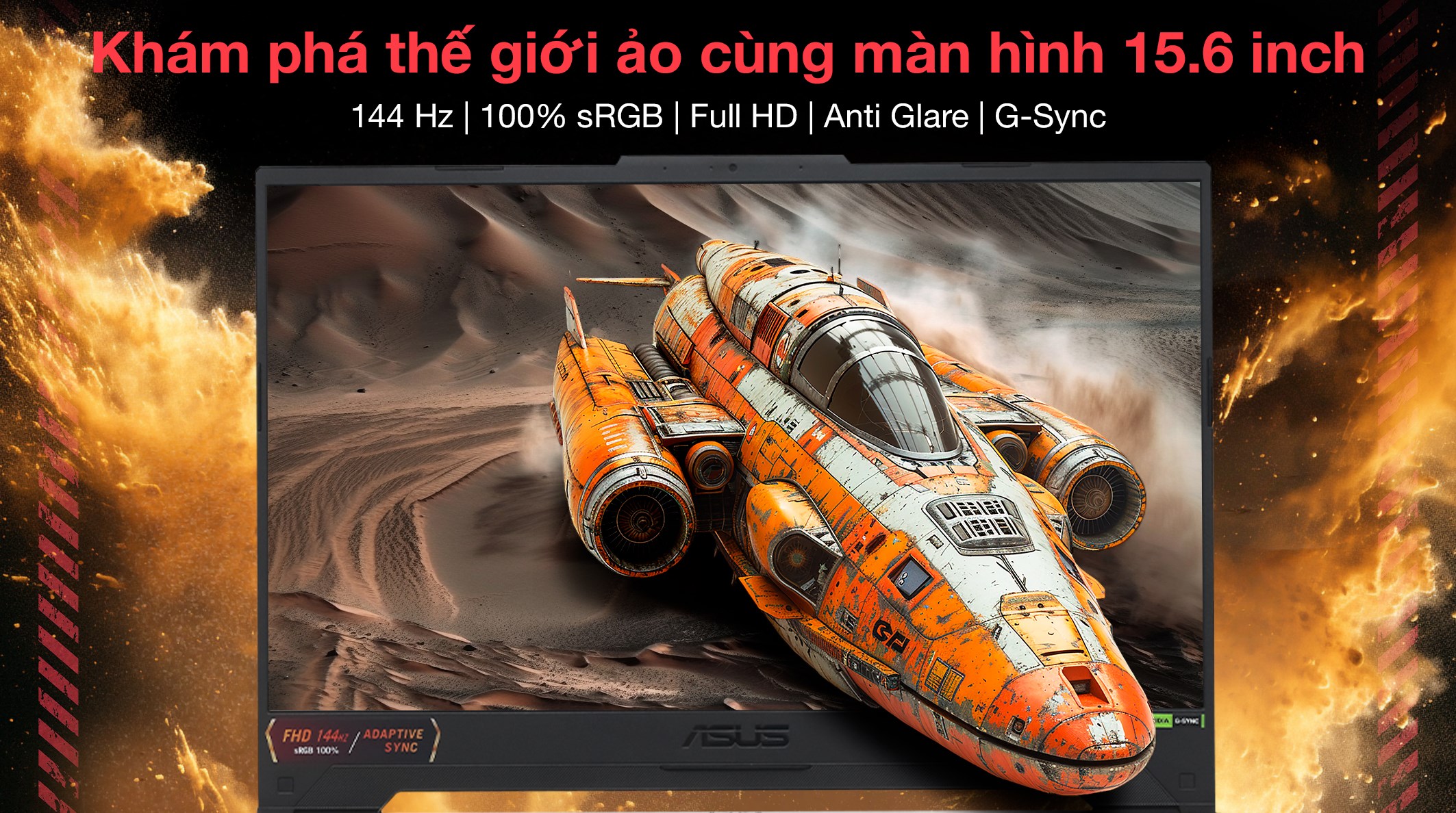 Laptop Asus TUF Gaming A15 FA507NUR - LP057W (R7 7435HS, 16GB, 512GB, RTX 4050 6GB, Full HD 144Hz, Win11)