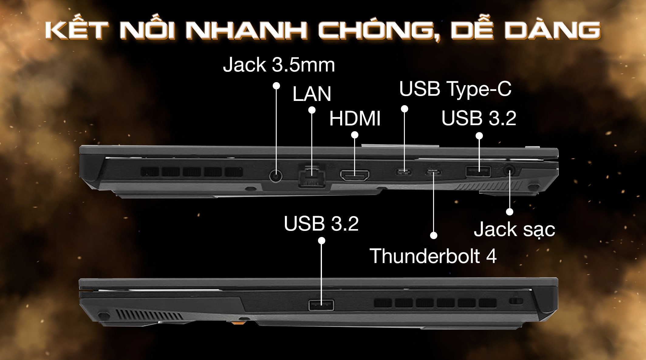 Laptop Asus TUF Gaming F15 FX507VV - LP151W (i7 13620H, 16GB, 512GB, RTX 4060 8GB, Full HD 144Hz, Win11)