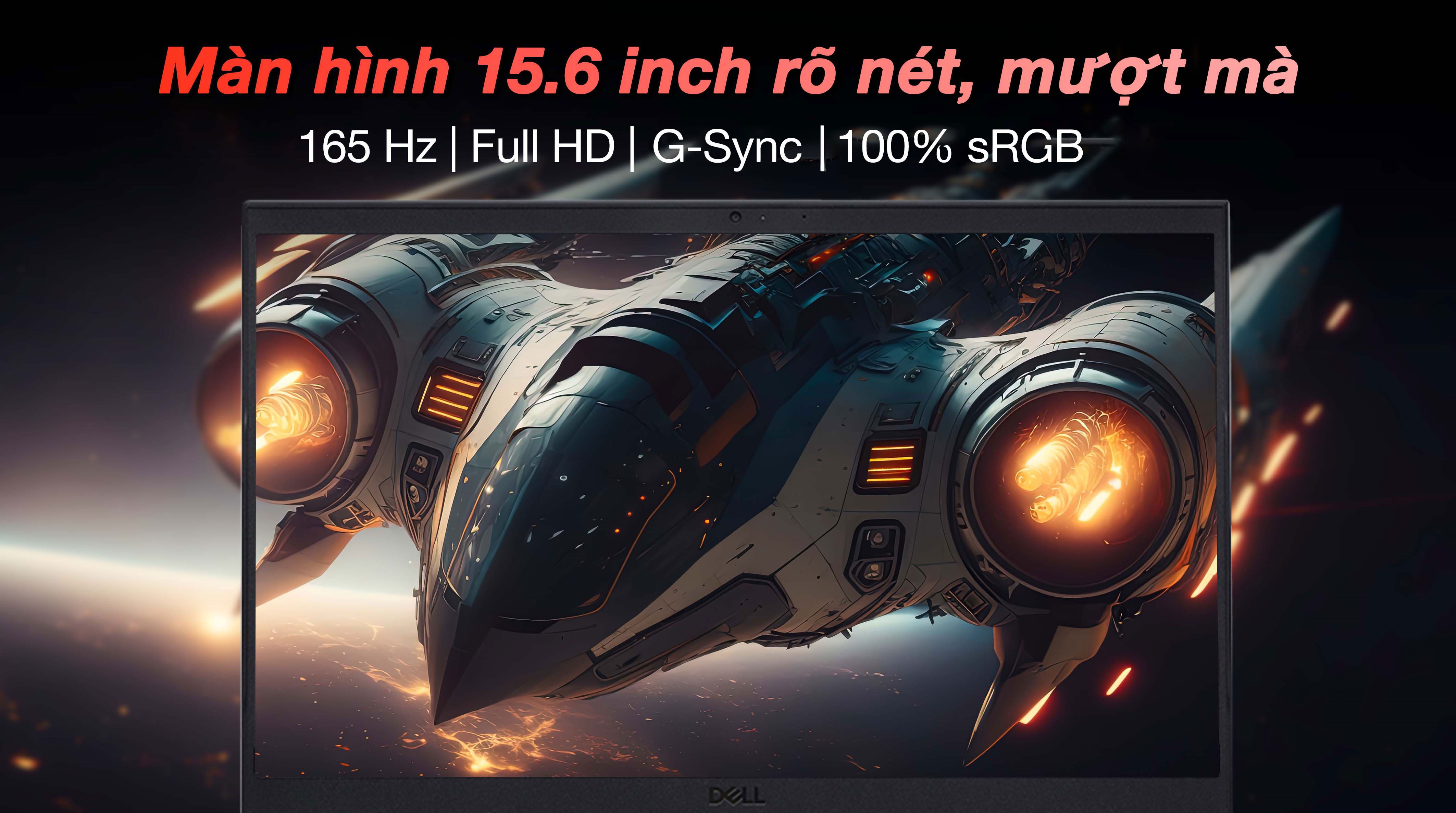 Laptop Dell G15 5530 - i9HX161W11GR4060 (i9 13900HX, 16GB, 1TB, 8GB RTX4060, 15.6"F, 165Hz, OfficeHS, Win11)