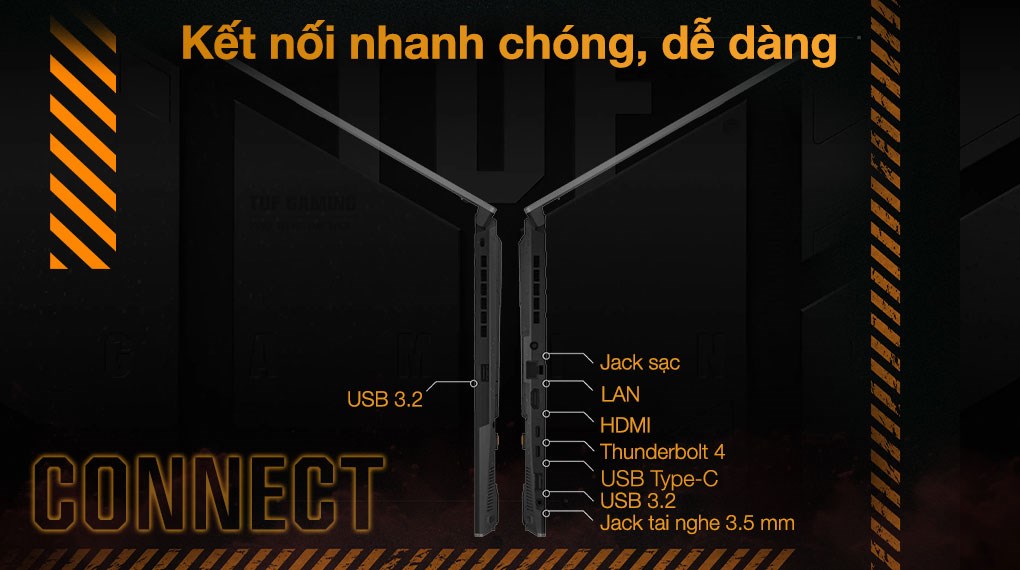 Laptop Asus TUF Gaming F15 FX507ZC4 - HN181W (i7 12700H, 16GB, 512GB, RTX 3050 4GB, Full HD 144Hz, Win11)