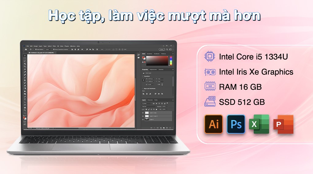 Laptop Dell Inspiron 15 3530 - N3530-i5U165W11SLU (i5 1334U, 16GB, 512GB, Full HD 120Hz, OfficeHS, Win11)