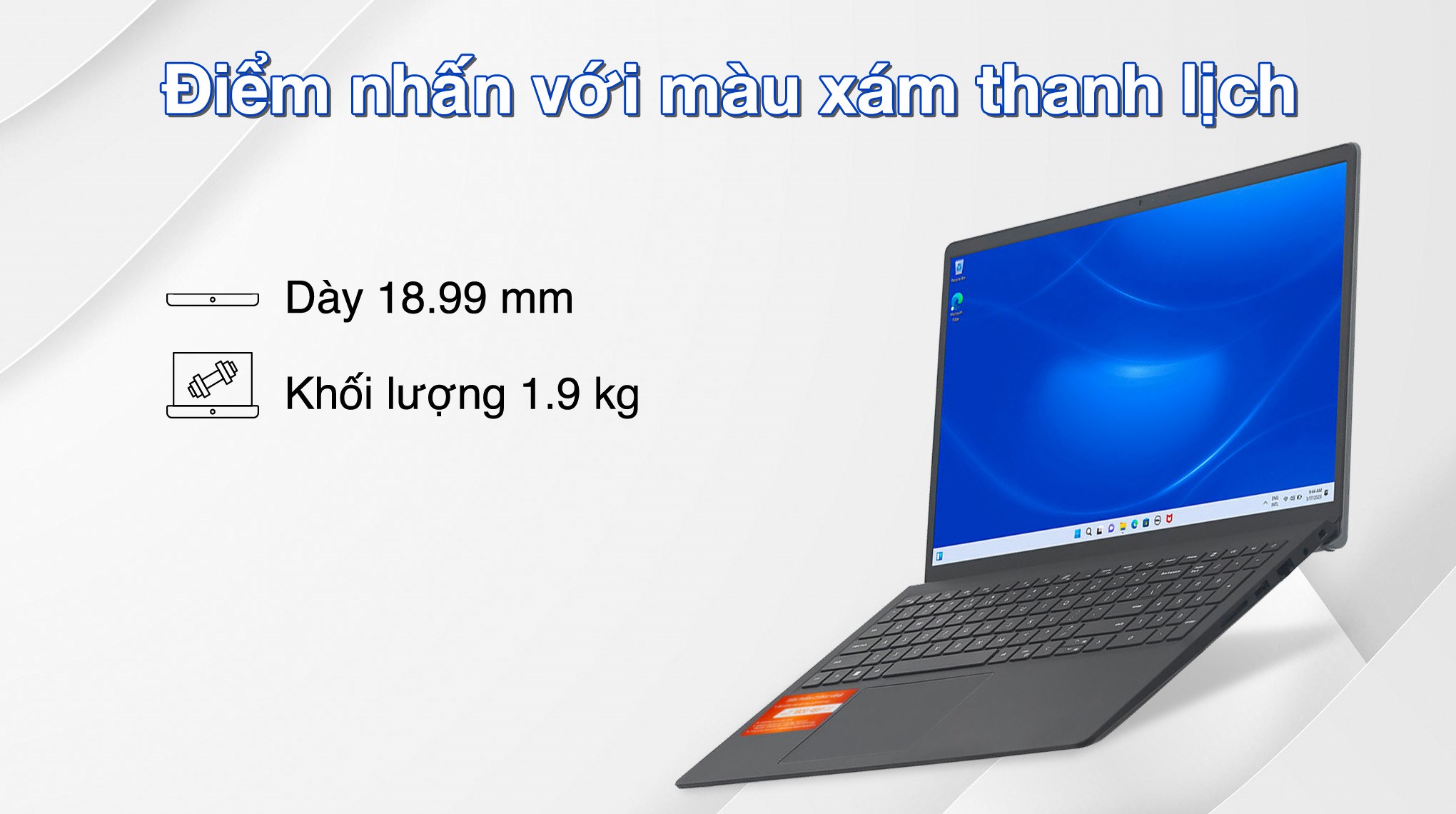 Laptop Dell Vostro 15 3520 - V3520-i5U165W11GRU (i5 1235U, 16GB, 512GB, 15.6"F, 120Hz, OfficeHS, Win11)