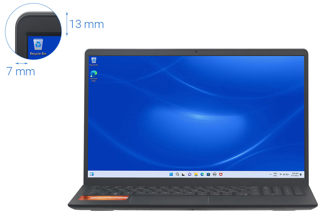 Laptop Dell Vostro 15 3520 - V3520-i5U165W11GRU (i5 1235U, 16GB, 512GB, 15.6"F, 120Hz, OfficeHS, Win11) Màu Xám