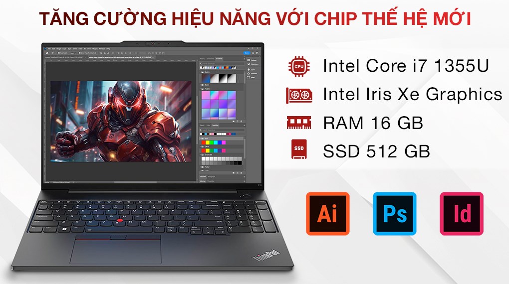 Laptop Lenovo ThinkPad E16 i7 1355U/16GB/512GB/Win11 (21JN006AVA)