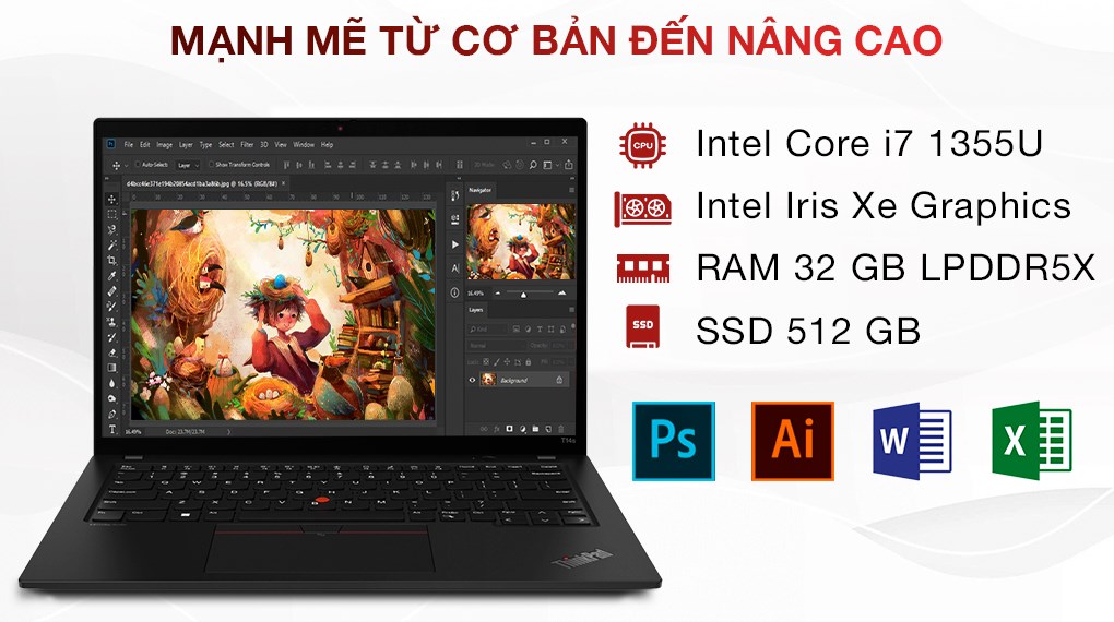 Laptop Lenovo ThinkPad T14s i7 1355U/32GB/512GB/Win11 Pro (21F6007XVN)